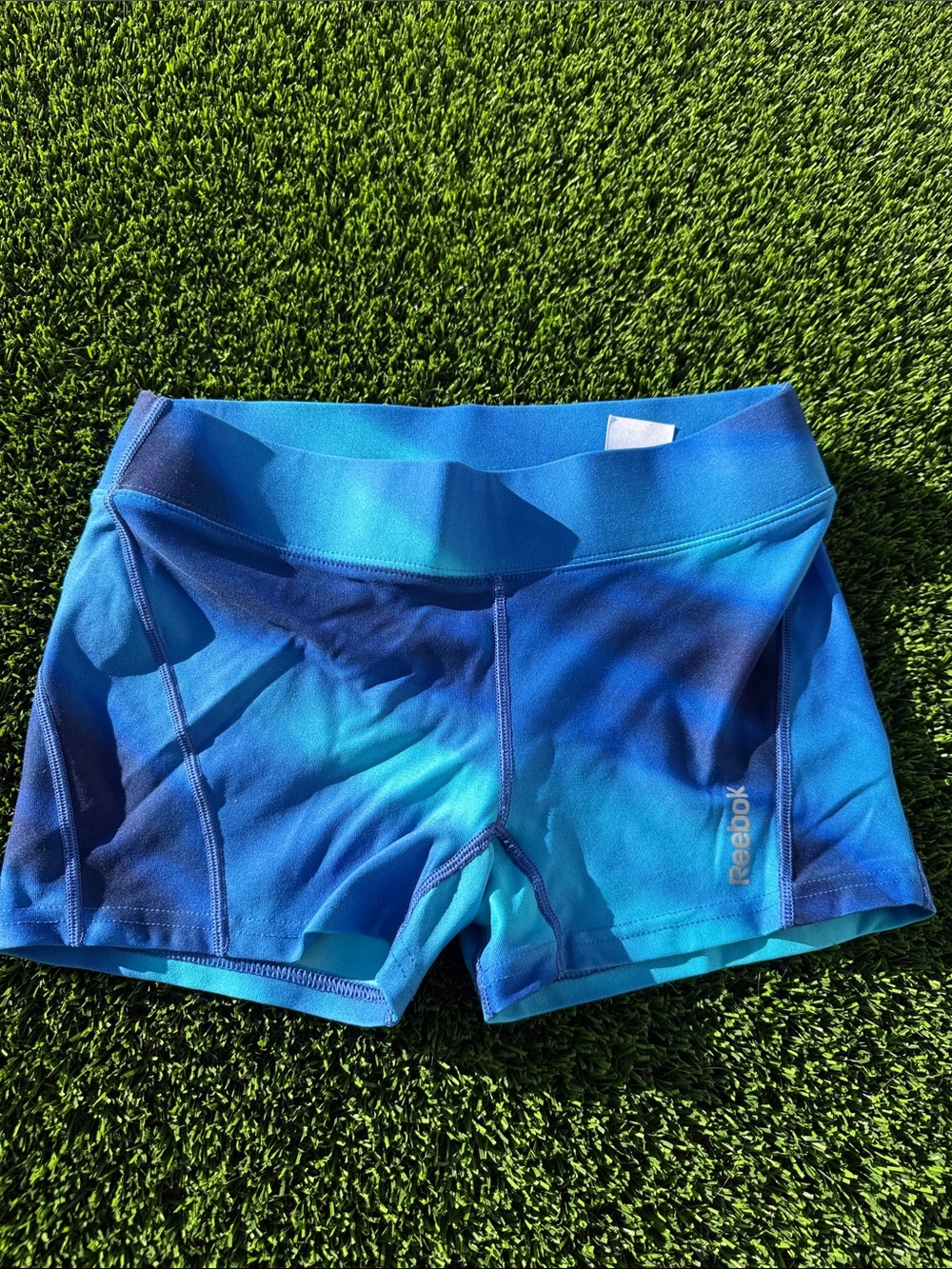 Reebok Women's Gradient Blue Athletic Shorts